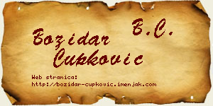 Božidar Čupković vizit kartica